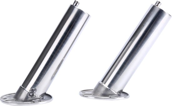 Set van 2 Heavy Duty RVS Staafhouders met Afvoer - Flush Mount Hengel Houders voor 15 graden Hoek van Nuzamas — afbeelding 2