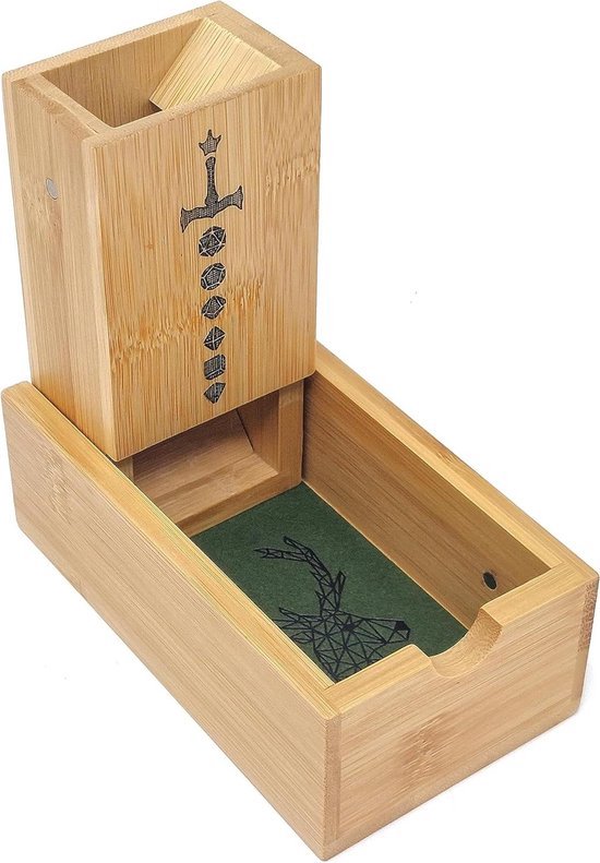 Tapeera Houten Magnetische Dobbeltoren met Dienblad - Kerkers en Draken