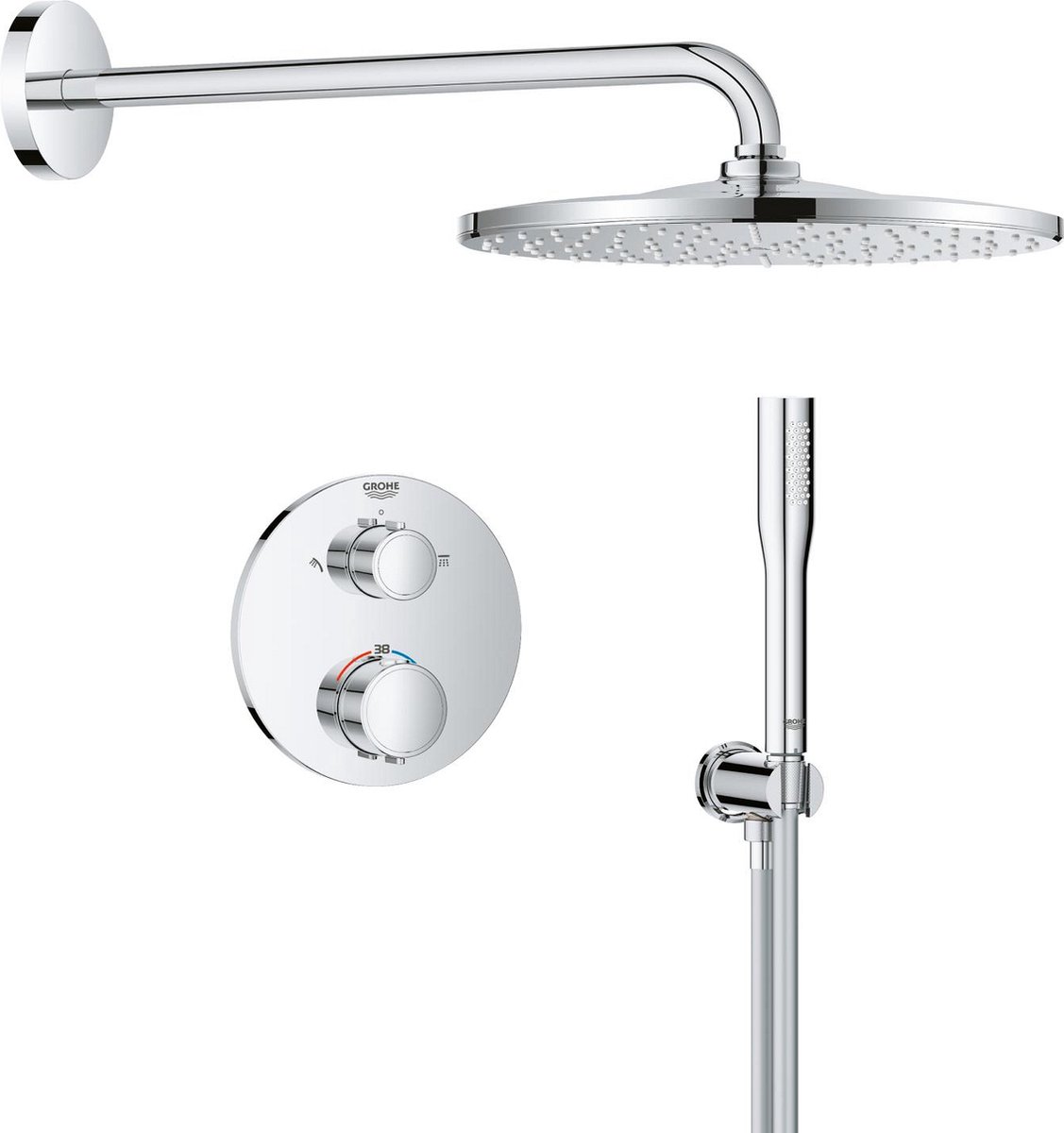 GROHE Precision inbouw douchesysteem - Rond bedieningspaneel - Chroom