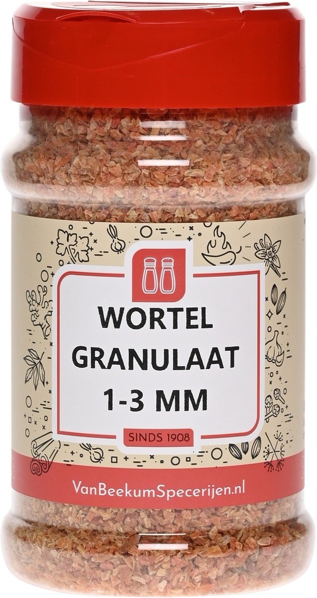 Goedkoopste Van Beekum Specerijen - Wortel Granulaat 1-3 mm - Strooibus 200 Gram