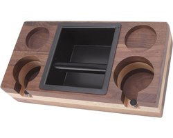 Espresso Tamping Station en Knock Box met vier gaten voor koffiemachine accessoires