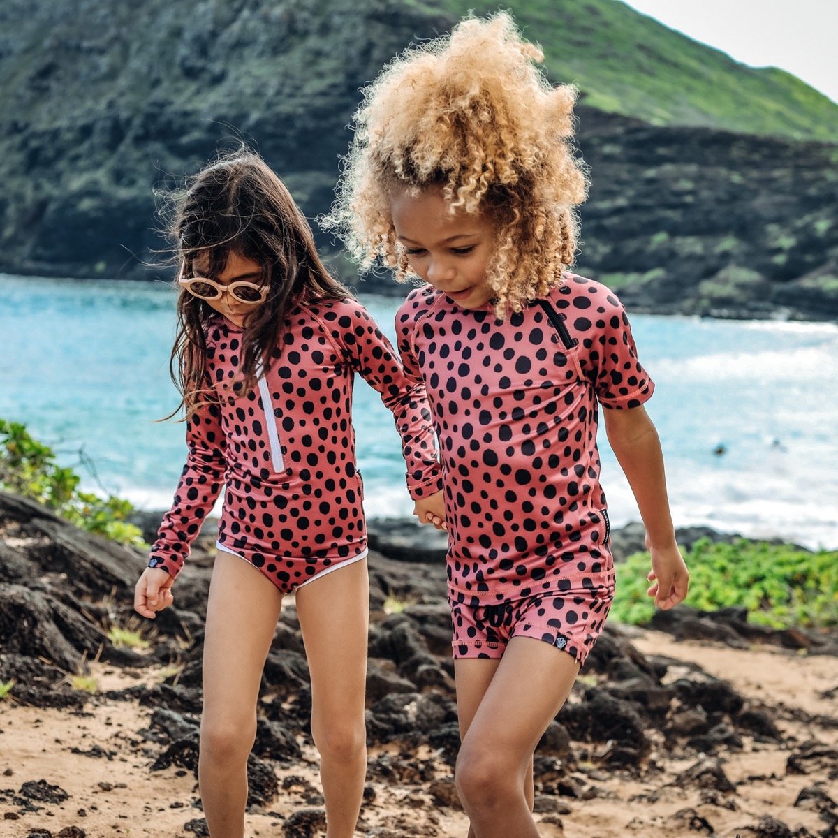 Beach & Bandits - UV - zwemshirt voor kinderen - Red Velvet - Rood - maat 92 - 98cm — afbeelding 3