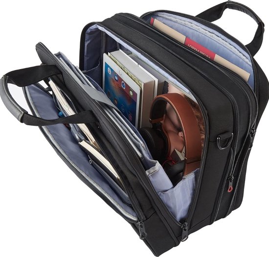 SKYSPER URBANX15 Messenger Bag met RFID-bescherming, 15,6 inch laptoptas, schoudertas, groot, voor dames en heren, blauw, Medium
