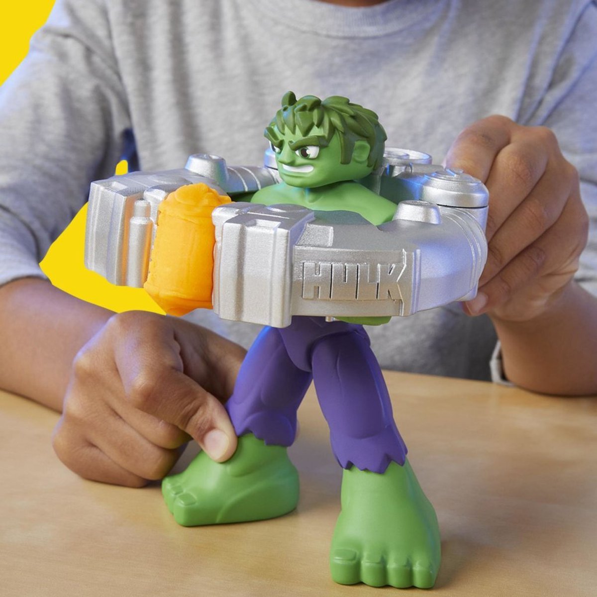 Play-Doh Marvel Hulk Pletpret Speelset - Boetseerklei - Inclusief Hulk figuur — afbeelding 6