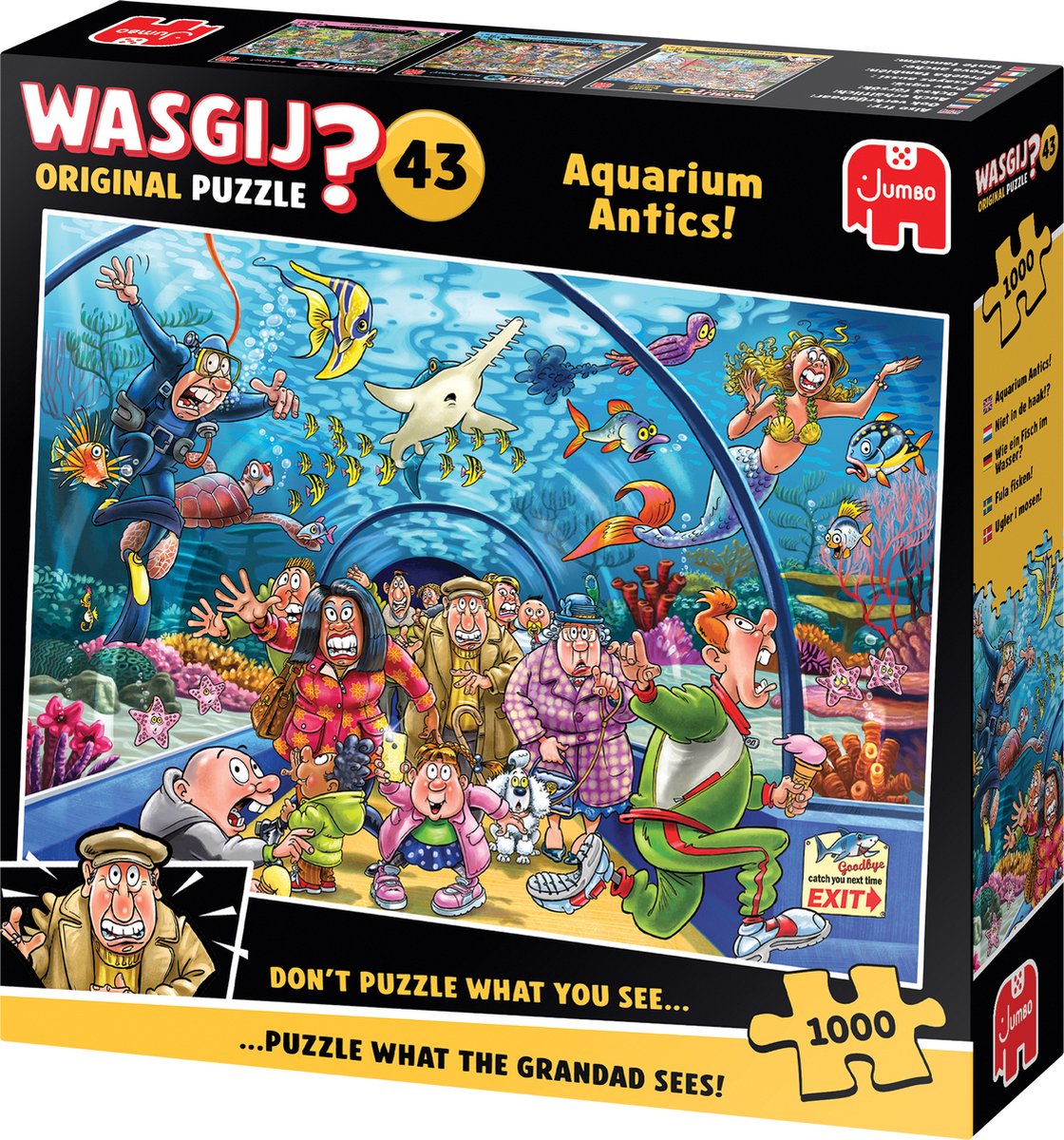 Wasgij Original 43 - Aquarium Capriolen! - 1000 stukjes puzzel - Legpuzzel — afbeelding 4