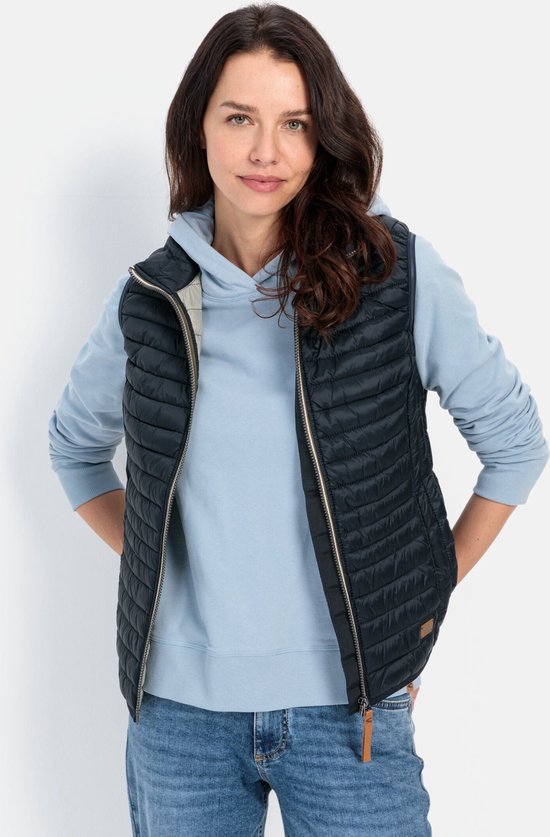 camel active Gewatteerd vest gemaakt van gerecycled polyamide - Maat womenswear-38 - Donker blauw