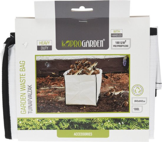 Progarden Tuinafvalzak - 42 x 42 cm - wit - 74 liter - bladeren opruimen van ProGarden — afbeelding 3