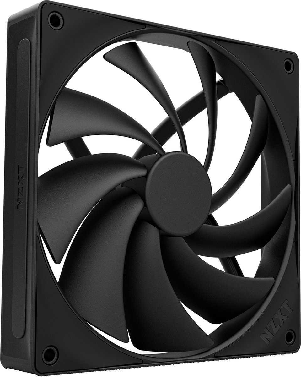 NZXT F140Q - 140 mm - 102.90 cfm - 500 - 1500 rpm - 29.8 dBA - Quiet Airflow Fan - 4-pin PWM - FDB - zwart