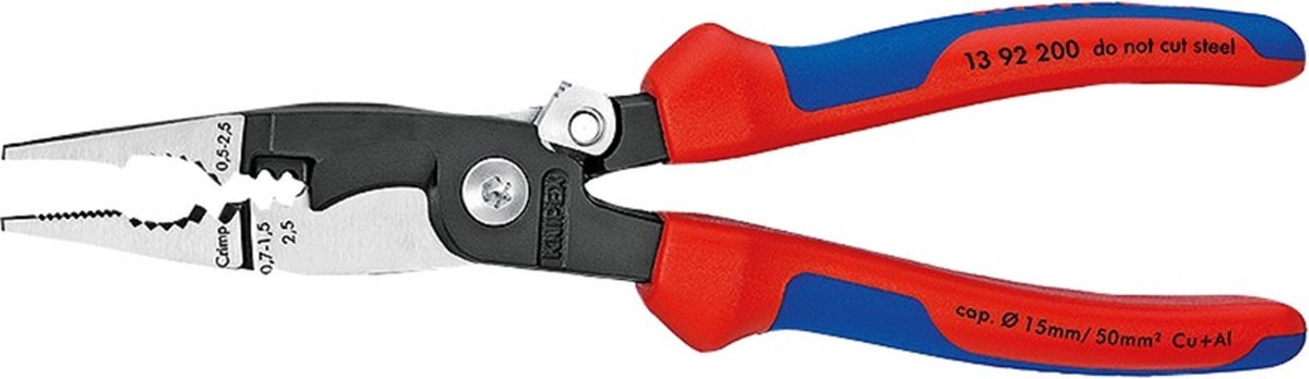 Knipex 13 92 200 Multifunctionele tang 50 mm² (max) 0 AWG (max) 15 mm (max)