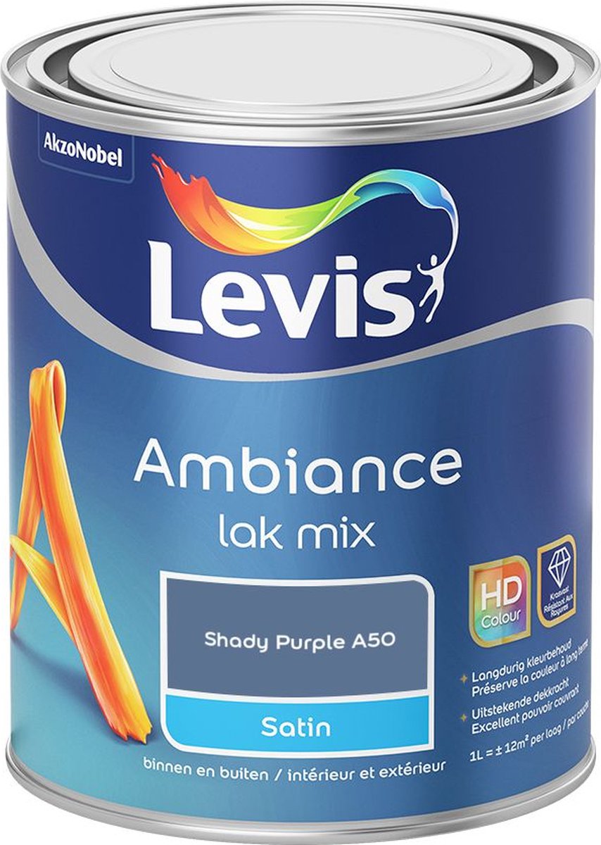 Levis - Ambiance Lak Satin Mix - Shady Purple A50 - Mengverf - 1 L