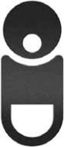 Proox® ONE dark passion DP-813 zwart gecoat roestvrij staal Pictogram baby care voor deurkleefstof