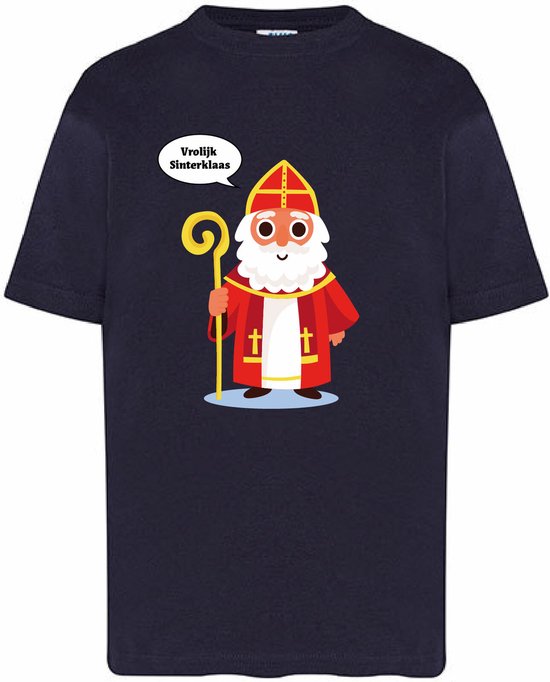 Kids - T- Shirts - Sinterklaas 2 - Blauw-152