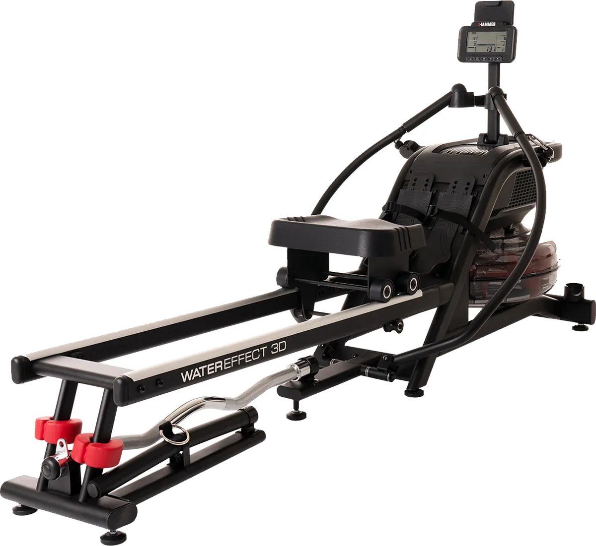 Water roeitrainer - Hammer Fitness WaterEffect 3D - met roteerbare roeispanen - realistisch roeien