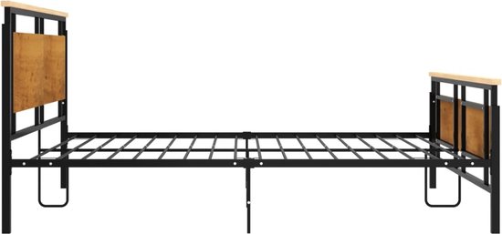 vidaXL Bedframe bewerkt hout grijs sonoma eikenkleurig 200x200 cm, bed, slaapkamermeubilair, tweepersoonsbed, bed frame, bedbodem, 2persoonsbed