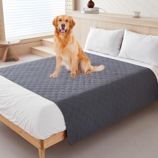 Foto: Strex hondendeken auto achterbank en kofferbak 137 x 147 cm beschermhoes hondenkleed honden deken auto achterbank incl hondenriem en opbergzak zwart