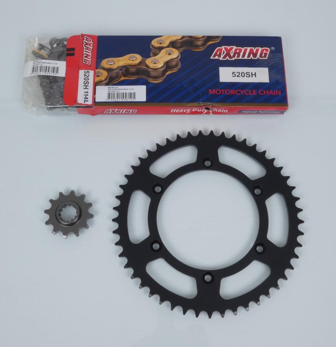 Kit chaîne Axring pour moto Husqvarna 300 WR 2009 à 2013 12x49 P520 Al136mm Neuf