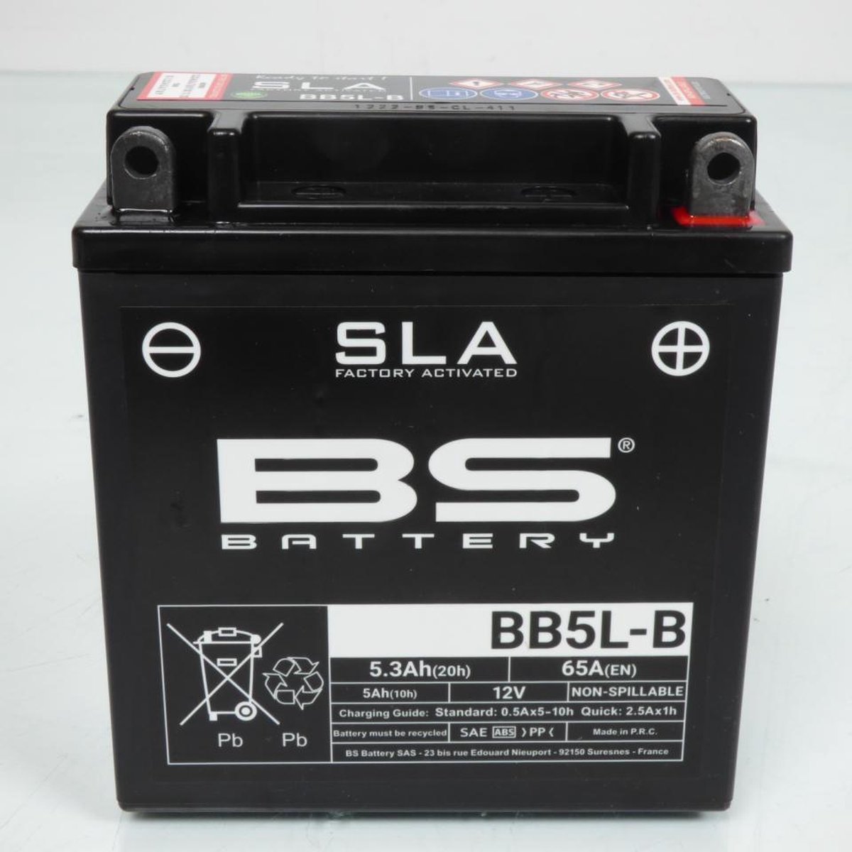 SLA BS-accu voor motorfiets Aprilia 125 RX R 1990 tot 1995 YB5L-B / 12 V 5,3 Ah nieuw