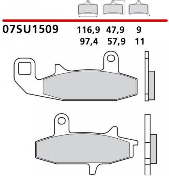Plaquettes De Frein Avant Brembo Pour Suzuki DR 800 (1988-1991) - Réf. AV 07SU15.09 - Garniture Organique Neuve