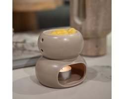 Scentchips Waxbrander Zen - Geurbrander - Amberblokjes Brander - Oliebrander - Wax Melts Brander - Aromabrander - Ook Geschikt Voor Essentiële Oliën - Geurolie - Waxmelts - Zwart