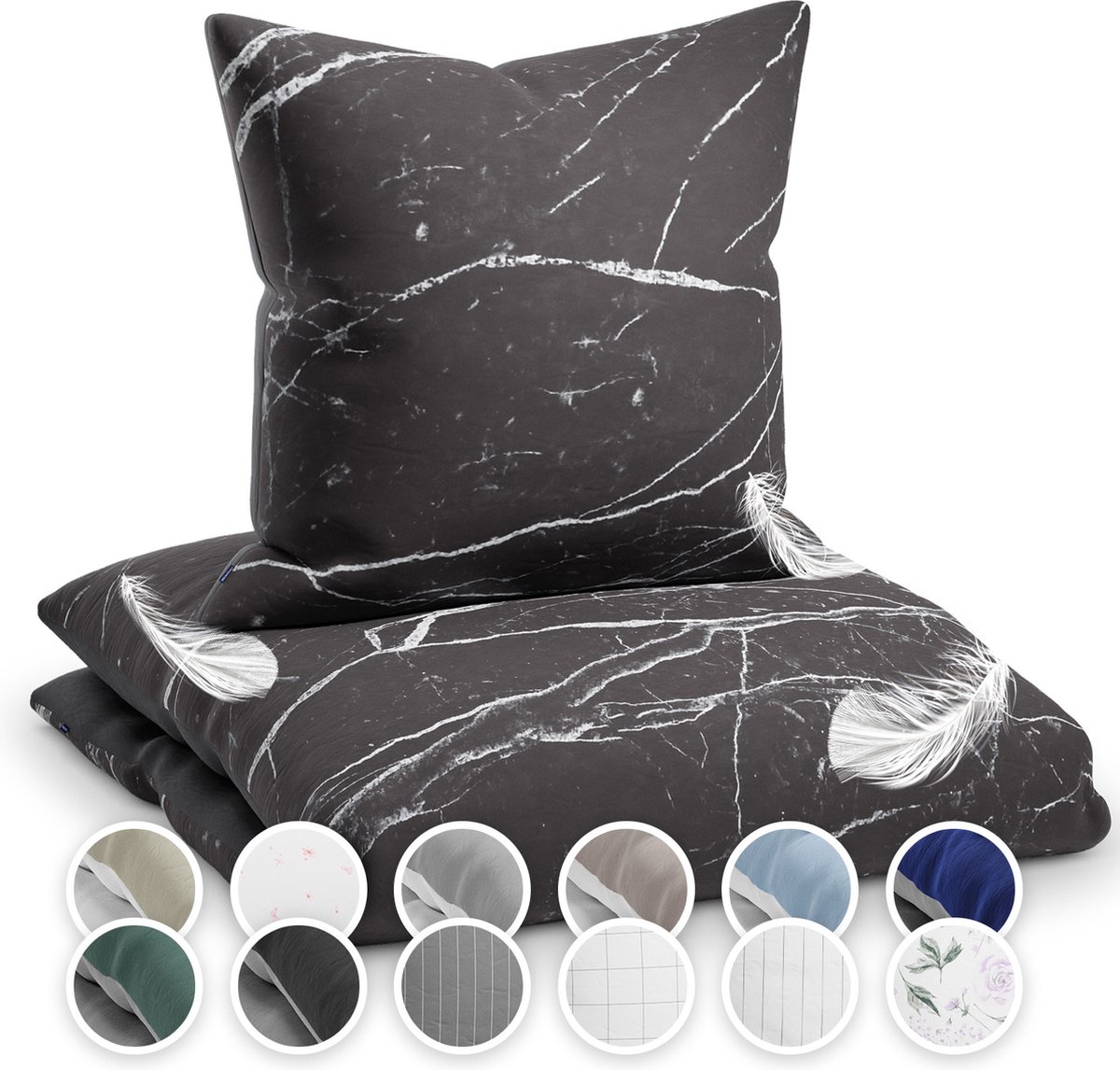 Sleepwise Soft Wonder-Edition beddengoed - Dekbedovertrek - Duvet - Linnen - 100% microvezel-fleece - OEKO-TEX® standaard 100 - Zonder schadelijke stoffen - Ritssluiting - 140 x 200 cm - 1 x kussensloop: 65 x 65 cm