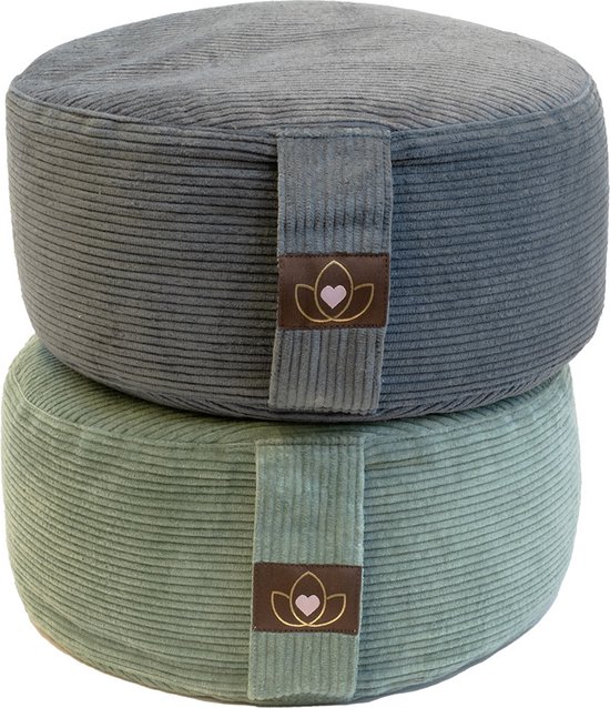 Meditatiekussen eco rib asgroen rond - Lotus - Yoga kussen van Lotus — afbeelding 4