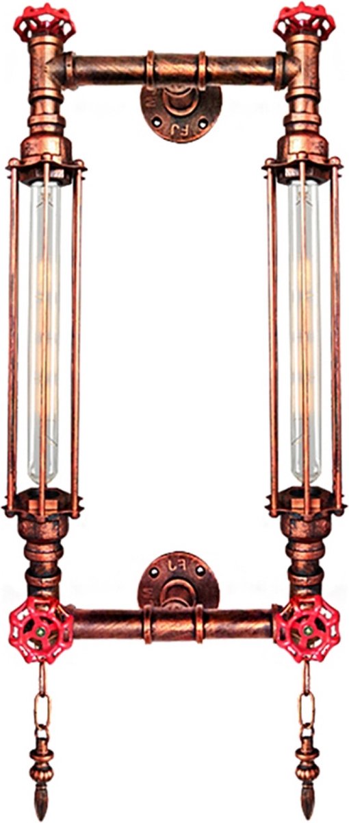 OHNO - Woonaccessoires - Luna Wandlamp - Koper, Rood - Tijdloos - Modern - Industrieël