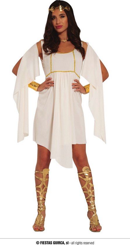 Fiestas Guirca Verkleedjurk Cleopatra Dames Wit Maat 38-40