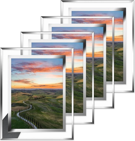 Set Van 4 Zilveren Fotolijstjes Perfect Voor Bruiloften En Jubileums set-van-4-zilveren-fotolijstjes-perfect-voor-bruiloften-en-jubileums