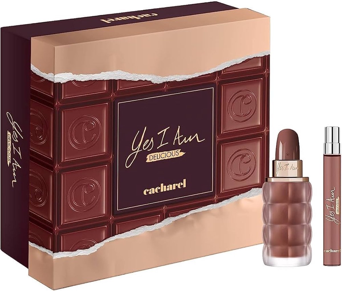 Goedkoopste Cacharel Yes I am Delicous geschenkset - 50 ml edp - 10 ml tasspray - Kerst kadotip!