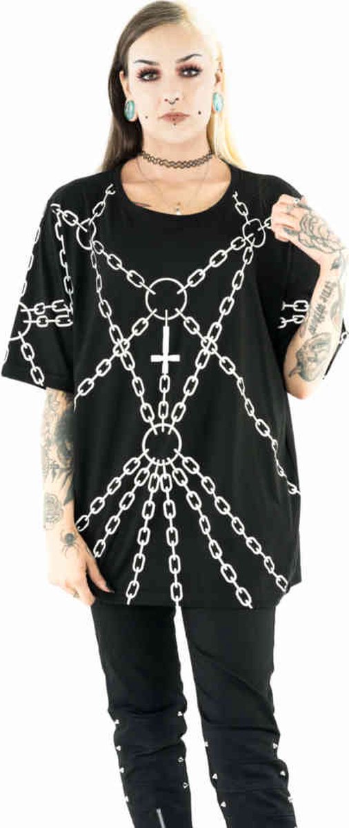 Heartless - Enchained Top - M - Zwart