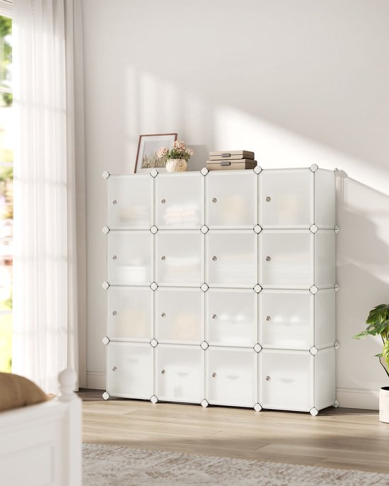 Rekkensysteem, Ruimteverdeler, Stapgrootte, Rek, Badkamer Rek Garderobekast Dressoirkast Opbergdoos Wit