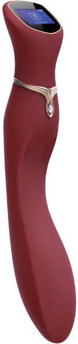 Goedkoopste Viotec - Chance - G-Spot Vibrator - Massager - Met LCD Scherm - Goud en Wijnrood - Luxueuze Zachte Siliconen