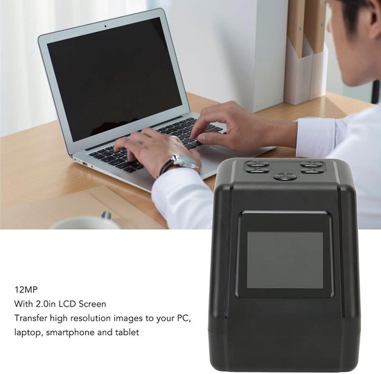 Mobiele Filmscanner Mobiele Filmdiascanner – Zet 35 Mm Dia's En Negatieven Om Naar JPEG Met Je Smartphone, Incl. App En LED-verlichting Fotoscanner Voor Smartphone App