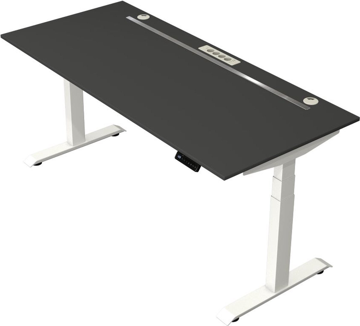 Kerkmann Zit sta bureau Move Boost 4 - 180x80cm - antraciet-wit