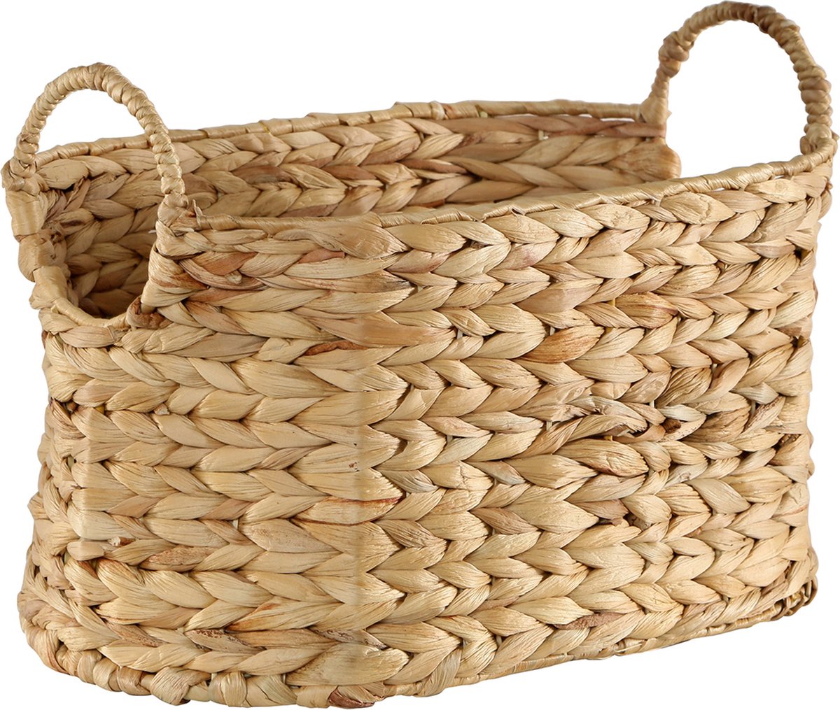 CALICOSY - Kleine waterhyacintmand met handvatten 40x26x21cm
