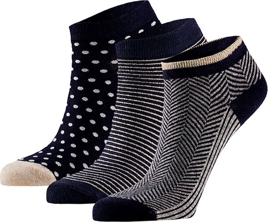 Bamboe dames sneakersokken fashion | Marine | 6 Paar | Maat 39/42| Apollo |  Naadloze | bol.com
