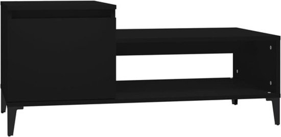vidaXL Salontafel Noir 100 x 50 x 45 cm Bois traité