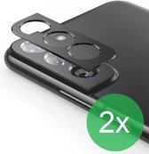 Camerascreenprotector 2x Geschikt voor Samsung Galaxy S22 Plus - screen protector - glas - bescherm je camera - beschermglas - Zwart - ZT Accessoires