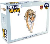 Puzzel Tijger - Lichaam - Wit - Legpuzzel - Puzzel 500 stukjes