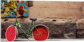 WallClassics - Acrylglas - Fiets met Watermeloen Wielen - 100x50 cm Foto op Acrylglas (Wanddecoratie op Acrylaat)