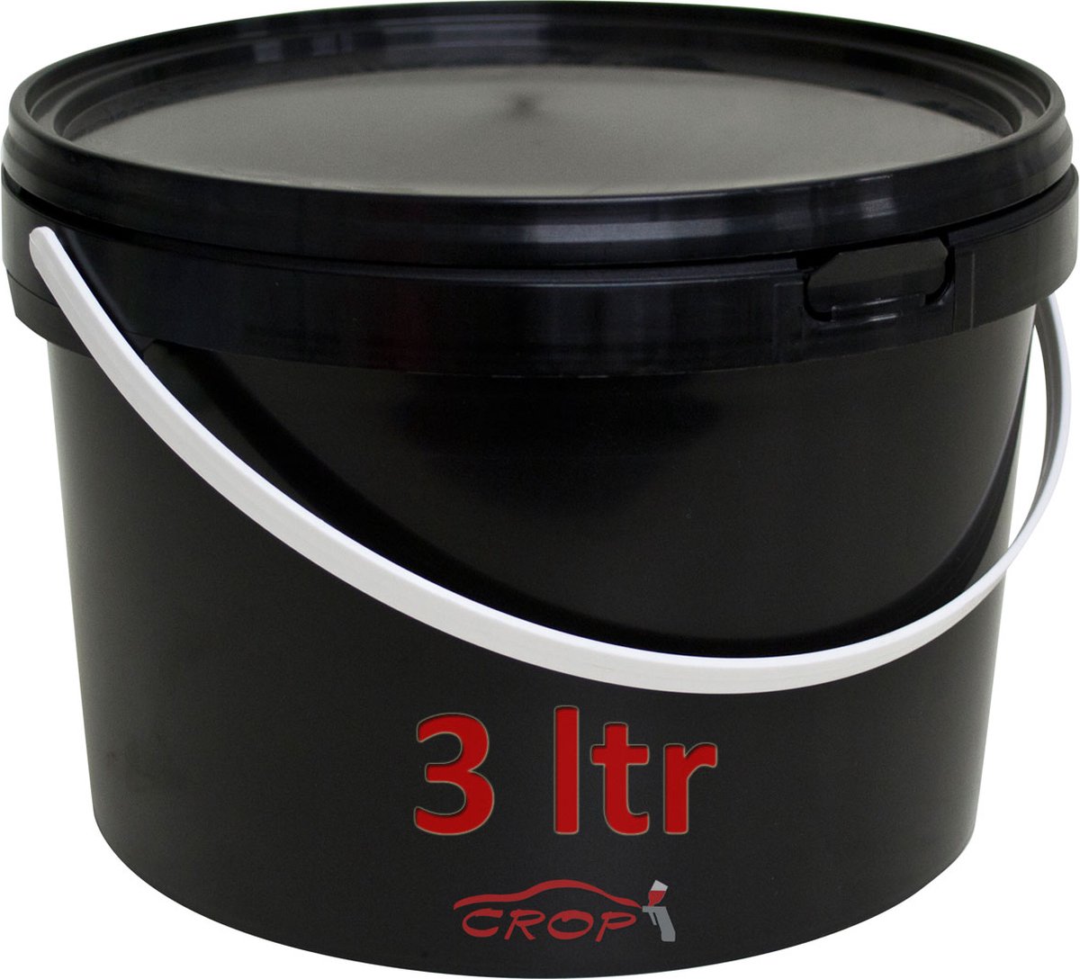 FINIXA Zwarte Bewaarbekers met deksel voor watergedragen en UV lakken - 3 liter