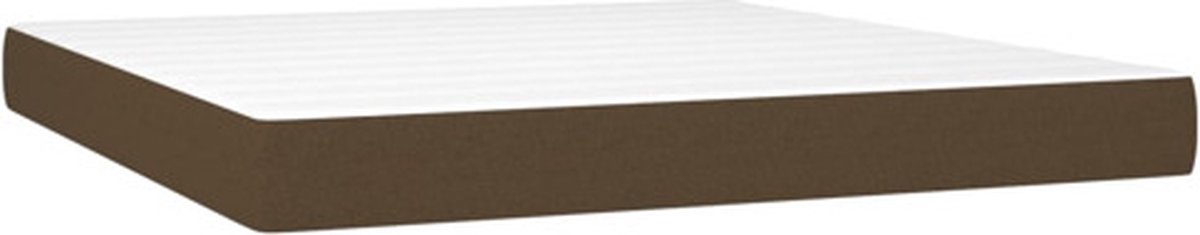 vidaXL - Pocketveringmatras - medium - 160x200x20 - cm - stof - donkerbrui8