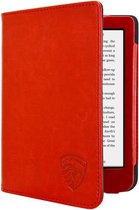 Hoesje Geschikt voor Kobo Clara 2E Luxe Sleepcover - Book Case Hoes Cover - Rood