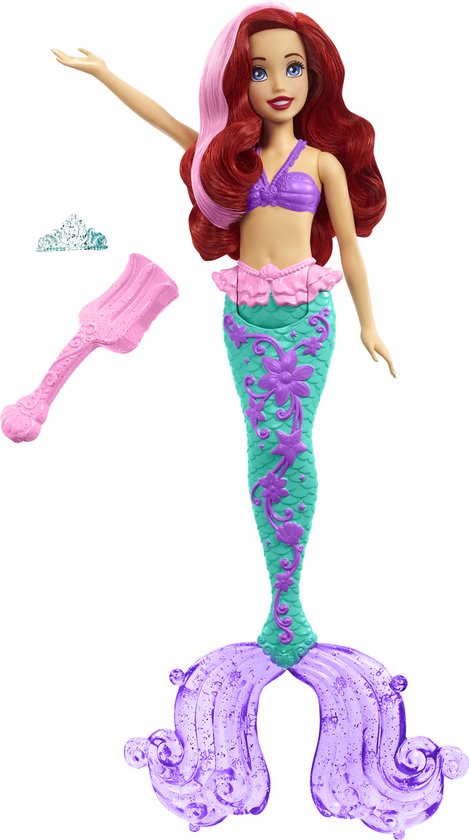 Prinses Reuzenpop Ariel – 80 Cm, Met Afneembare Staart, Beweegbare Gewrichten En Haaraccessoires, Geschikt Voor Kinderen Vanaf 3 Jaar