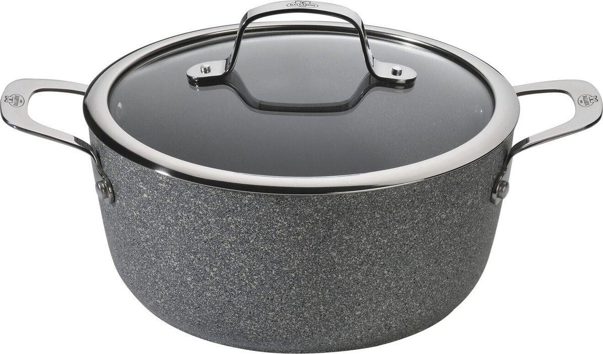 BALLARINI 75002-826-0 steelpan 2,67 l Rond Grijs- roestvrij staal aluminium - Geschikt voor: Inductie Gas en de Oven - Ø 20 CM - 2,7 L (1 STUK)