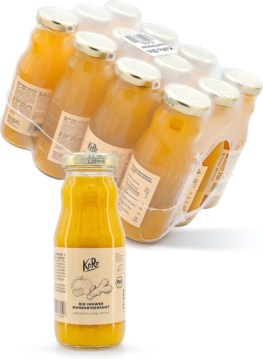 KoRo | Bio gember mandarijn shot 12 x 200 ml