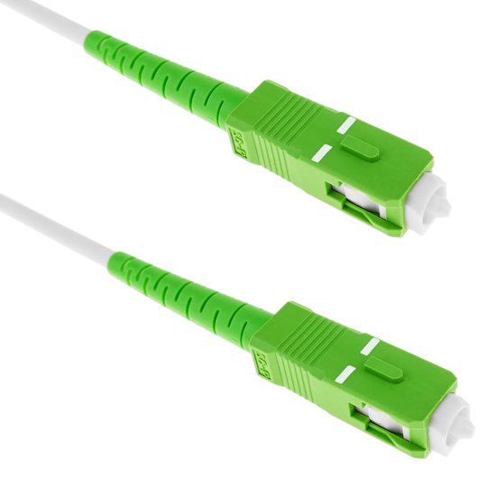 Elfcam® - Glasvezelkabel SC/APC naar LC/APC Single Mode 9/125um OS2 Optische jumper LSZH Wit (7M Elfcam® - Glasvezelkabel SC/APC naar LC/APC Single Mode 9/125um OS2 Optische jumper LSZH Wit (7M