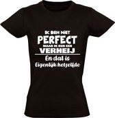 Je ne suis pas parfait mais je suis un Verheij et c'est en fait le même T-shirt femme | nom de famille | anniversaire | anniversaire | Nom | drôle | Noir
