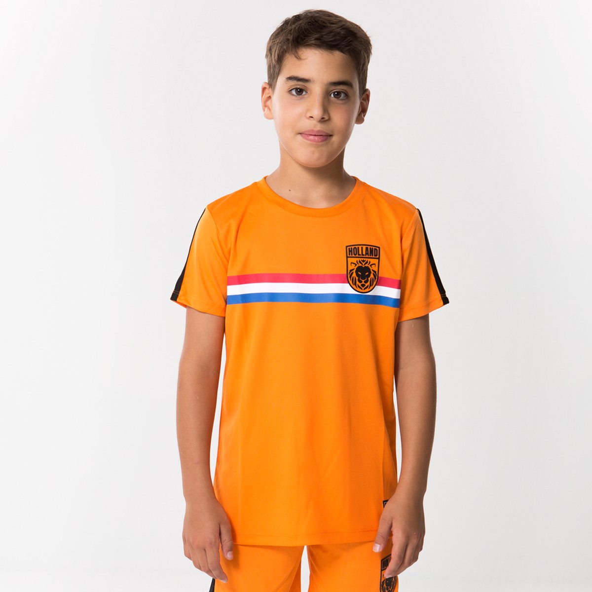 Holland voetbalshirt kids - Sportshirt kinderen - Oranje - maat 140