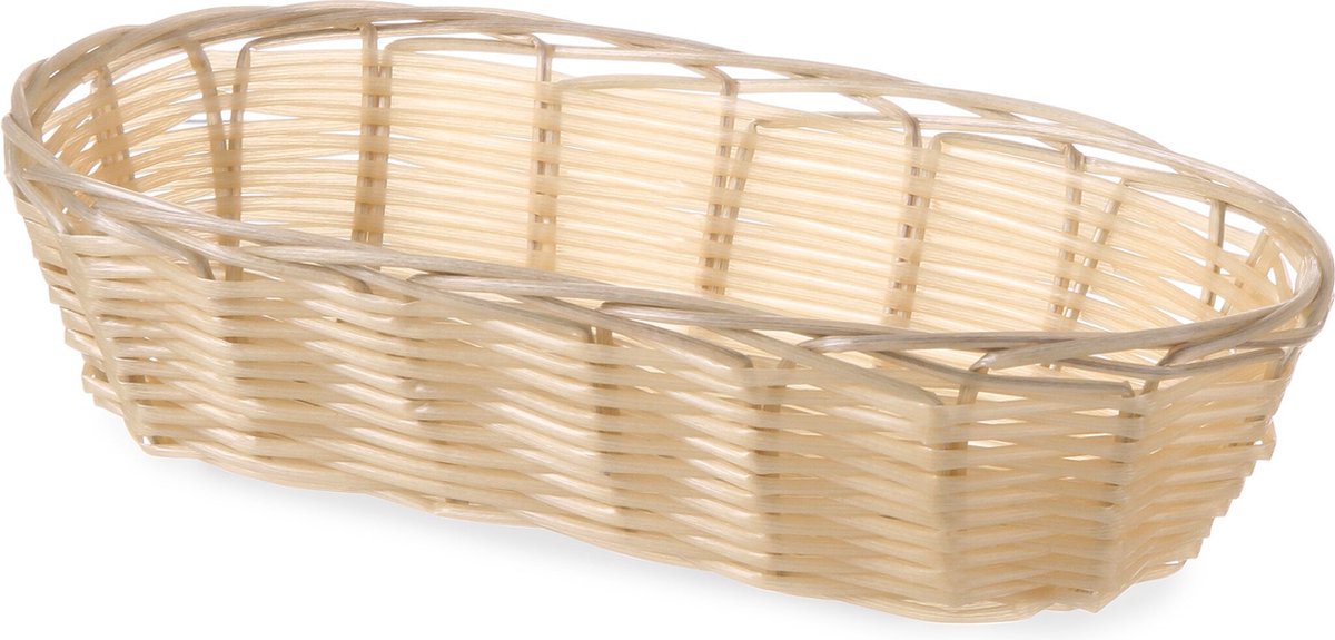 HENDI Ovaal broodmandje – breukvast poly-rotan – vaatwasmachinebestendig – 225x110x60 mm